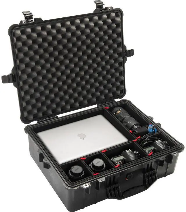 Alt view image 4 of 4 - Pelican Pelican 1600TP Large Case with TrekPak Divider    System and 1603 O-Ring, Black