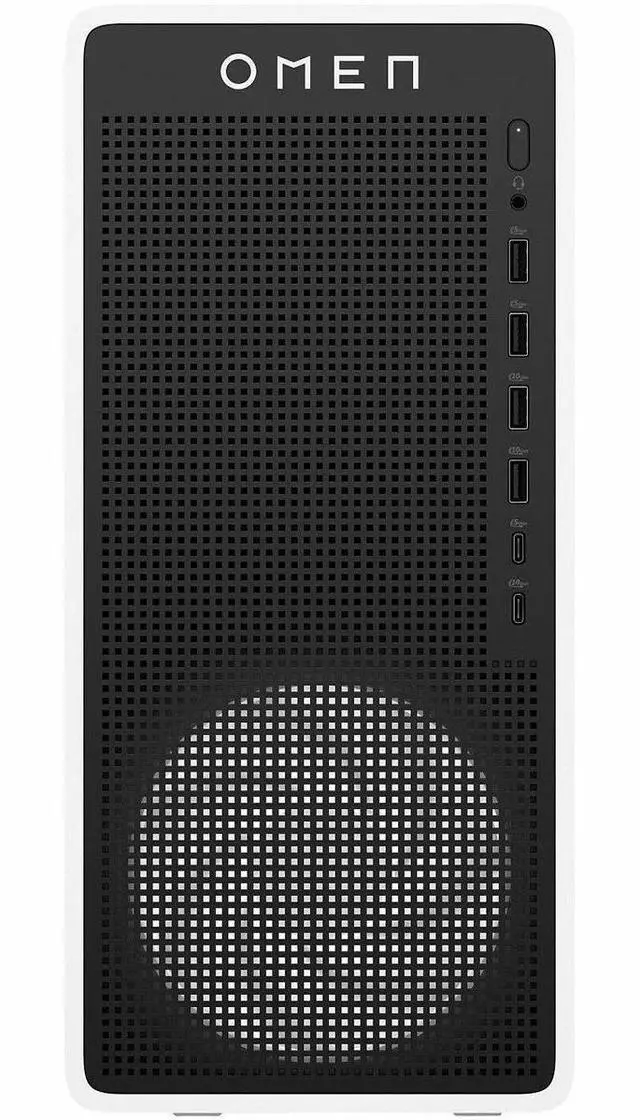 Alt view image 9 of 15 - HP OMEN 16L TG03-0010 Gaming Desktop Computer, AMD Ryzen 5 8400F 4.2GHz, 8GB RAM, 512GB SSD, NVIDIA GeForce RTX 3050 8GB, Windows 11 Home, Snow White
