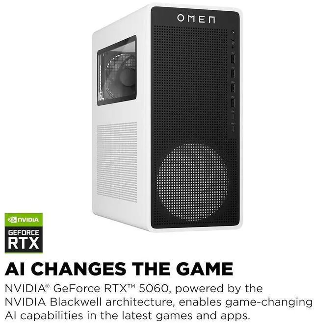Alt view image 9 of 13 - HP OMEN TG03-0120 Gaming Desktop U5 225F 16GB 1TB SSD RTX5060 BY1S8AAABA