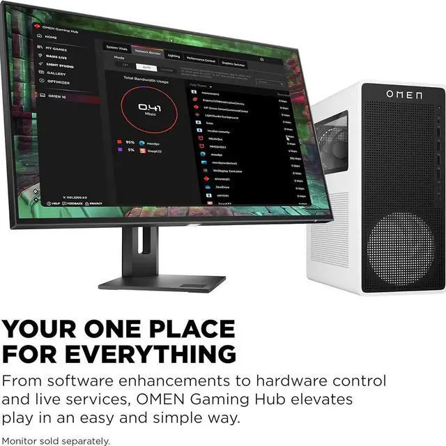 Alt view image 12 of 13 - HP OMEN TG03-0120 Gaming Desktop U5 225F 16GB 1TB SSD RTX5060 BY1S8AAABA