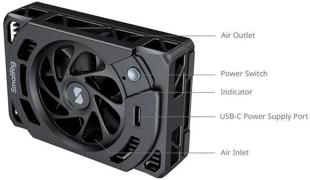 Alt view image 4 of 7 - SmallRig Cooling Fan for Select Sony Cameras