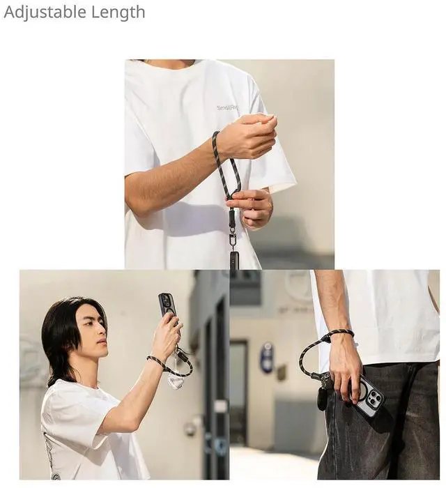 Alt view image 3 of 7 - SmallRig FilMov Smartphone Wrist Strap, Black