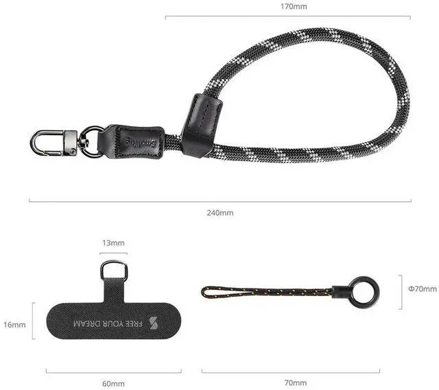 Alt view image 7 of 7 - SmallRig FilMov Smartphone Wrist Strap, Black