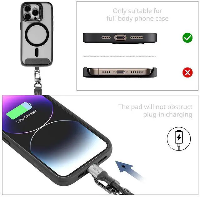 Alt view image 6 of 7 - SmallRig FilMov Smartphone Wrist Strap, Black