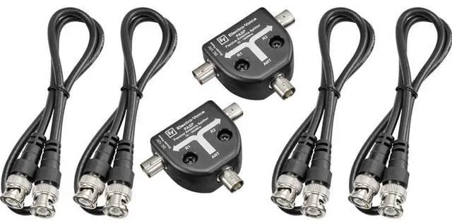 Alt view image 2 of 2 - Electro-Voice RE3-ACC-PASP 1 x 2 Passive Antenna Splitter Kit, Includes 2x Splitter Modules and 4x Antenna Cables