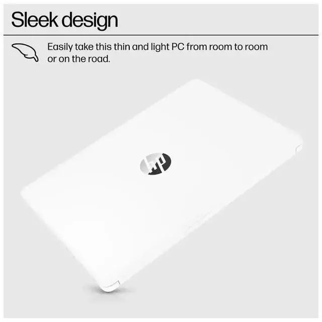 Alt view image 2 of 8 - HP 14-dq3220nr 14" HD Touchscreen Laptop - Intel Celeron N4500 1.1GHz - 4GB  - 64GB eMMC - Windows 11 Home S Mode - Intel UHD Graphics - Webcam - IEEE 802.11ax Wireless - Snowflake White