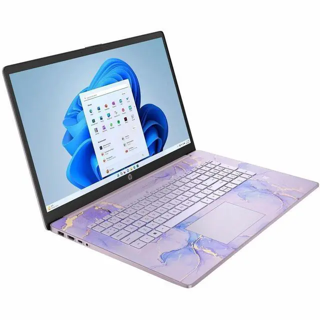 Alt view image 3 of 6 - HP 17-cn0513nr 17.3" HD+ Laptop, Intel Celeron N4500 1.1GHz, 4GB RAM, 256GB SSD, Windows 11 Home, Winter Lavender/Natural Silver