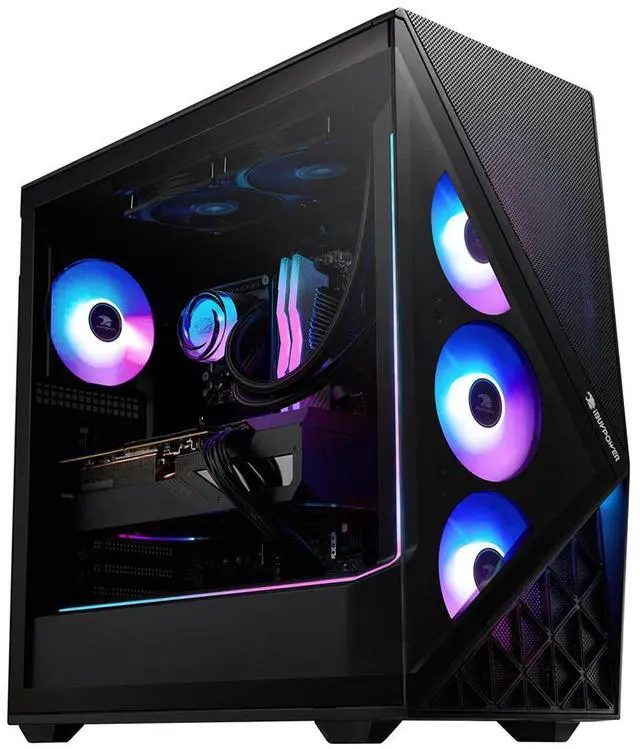 Alt view image 9 of 14 - iBUYPOWER Slate 9 Black Gaming PC Desktop - AMD Ryzen 7 7800X3D - NVIDIA GeForce RTX 5060 8GB - 32GB DDR5 RGB - 2TB NVMe SSD - SBA7N5601