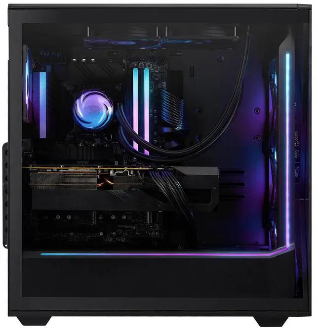Alt view image 10 of 14 - iBUYPOWER Slate 9 Black Gaming PC Desktop - AMD Ryzen 7 7800X3D - NVIDIA GeForce RTX 5060 8GB - 32GB DDR5 RGB - 2TB NVMe SSD - SBA7N5601