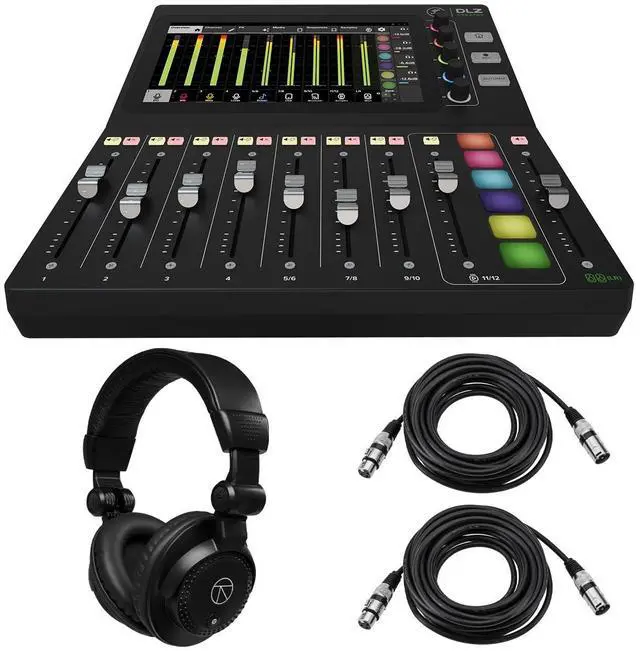 Main image of Mackie DLZ Creator Adaptive Digital Mixer with Mix Agent Technology, Bundle with TAPH100 Headphones and 2x XLR Cables