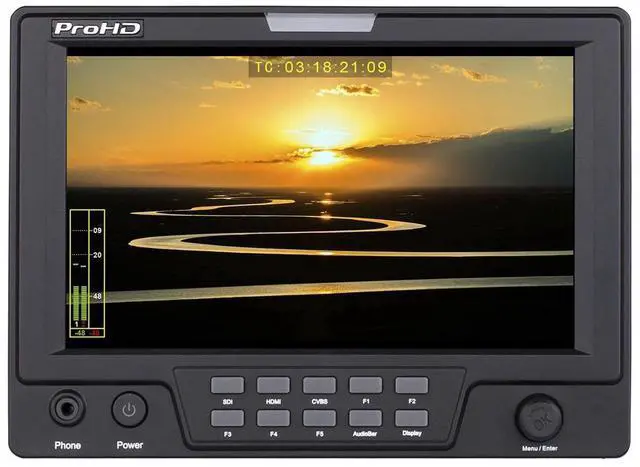 Alt view image 2 of 7 - JVC DT-X71HP ProHD 7" AC/DC Portable HD & C2K LCD Monitor