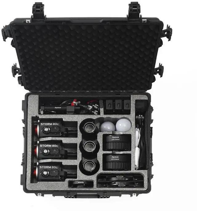 Alt view image 2 of 7 - Aputure STORM 80c 80W Compact Point Source BLAIR-CG LED Video 3-Light Kit