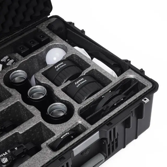Alt view image 3 of 7 - Aputure STORM 80c 80W Compact Point Source BLAIR-CG LED Video 3-Light Kit