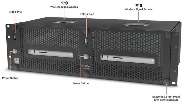 Alt view image 2 of 3 - Sonnet RackMac Studio Pro 3U Rackmount Enclosure