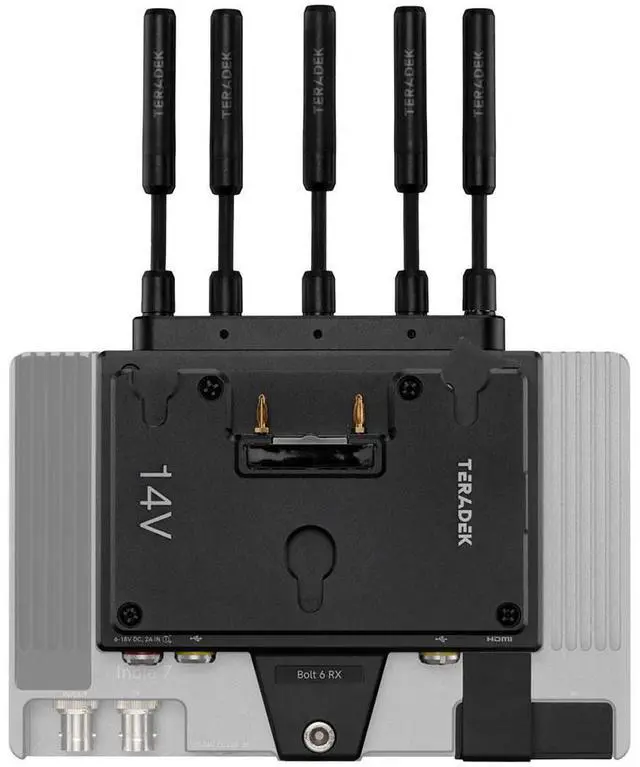 Alt view image 3 of 7 - Teradek Bolt 6 750 Receiver Monitor Module for SmallHD Smart 7 Monitors, Gold Mount, 750' Range