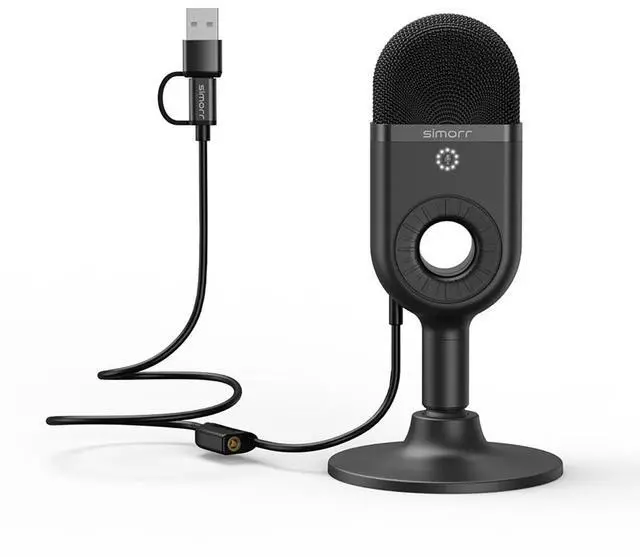 Alt view image 6 of 7 - SmallRig simorr Wave U1 USB Condenser Microphone (Black)
