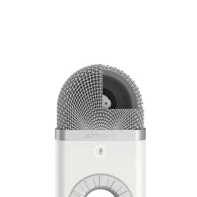 Alt view image 7 of 7 - SmallRig simorr Wave U1 USB Condenser Microphone (White)