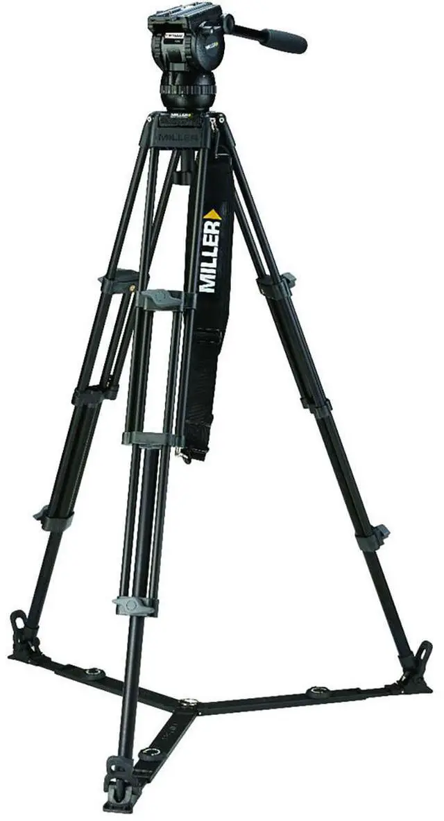 Alt view image 2 of 7 - Miller CX2 Fluid Head with Toggle 3-Section Aluminum Alloy Tripod and On Ground Spreader
