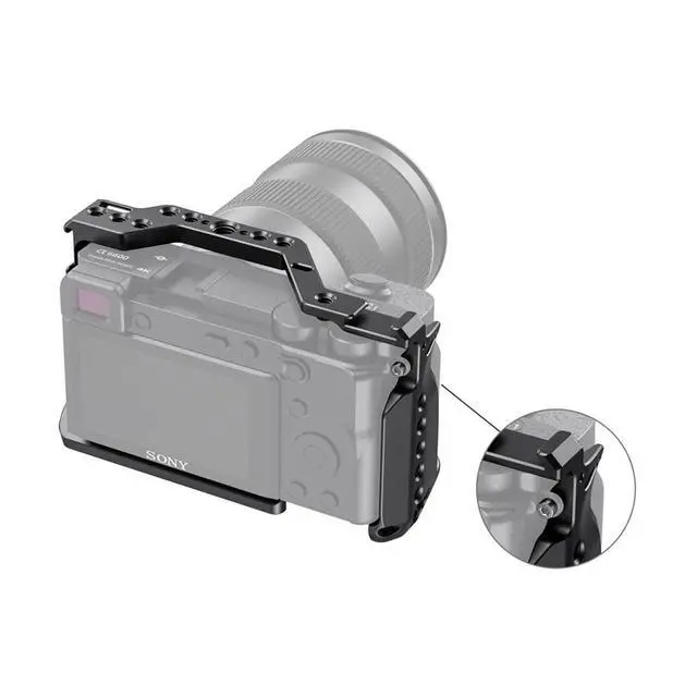 Alt view image 5 of 7 - SmallRig Full Camera Cage & Arri Locating Handle Kit for Sony A6600