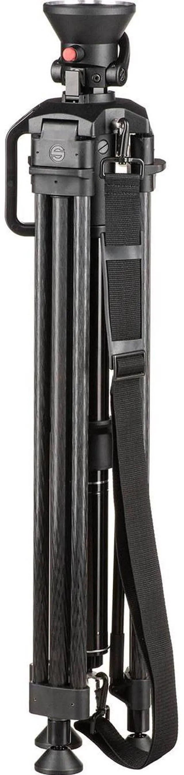 Alt view image 6 of 7 - Sachtler Hot Pod CF 14 2-Section Carbon Fiber Tripod Legs with 100mm Bowl and Mid-Level Spreader, 55 lbs Payload