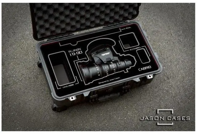 Alt view image 2 of 6 - Jason Cases Protective Case for Fujinon 19-90mm T2.9 Cabrio Lens, Black Overlay