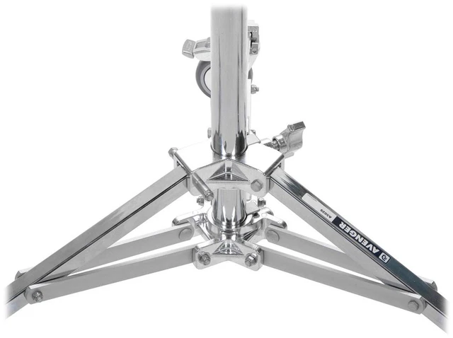 Alt view image 4 of 6 - Avenger 3-Section 2-Riser Roller Stand 29 with Low Base, Chrome-Plated