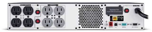 Alt view image 11 of 14 - CyberPower PRL1500RT2UC Smart App Sinewave UPS System, 1500VA/1500W, 8 Outlets, 2U Rack/Tower, AVR, Lithium