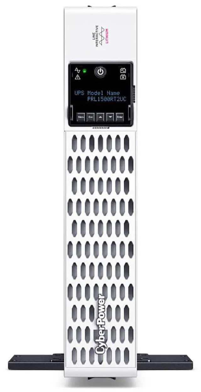 Alt view image 12 of 14 - CyberPower PRL1500RT2UC Smart App Sinewave UPS System, 1500VA/1500W, 8 Outlets, 2U Rack/Tower, AVR, Lithium