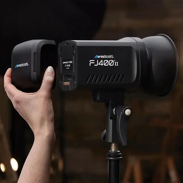 Alt view image 5 of 7 - Westcott FJ400 II 400W Strobe 2-Light Location Hard Case Kit with FJ-X3 S Wireless Trigger for Sony Cameras