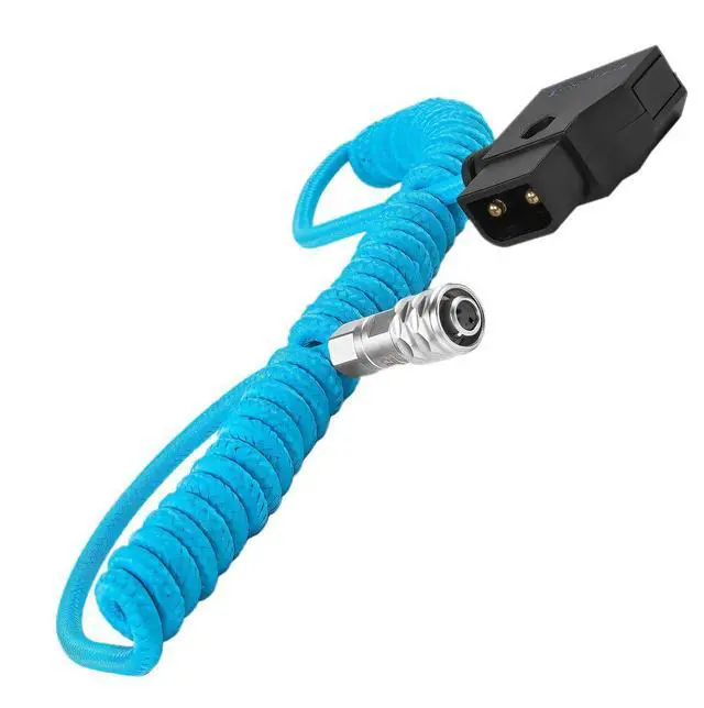 Alt view image 3 of 4 - Kondor Blue Coiled D-Tap to BMPCC 4K/6K Power Cable, Blue #KB-WEIPUBM4KCOIL-FBM