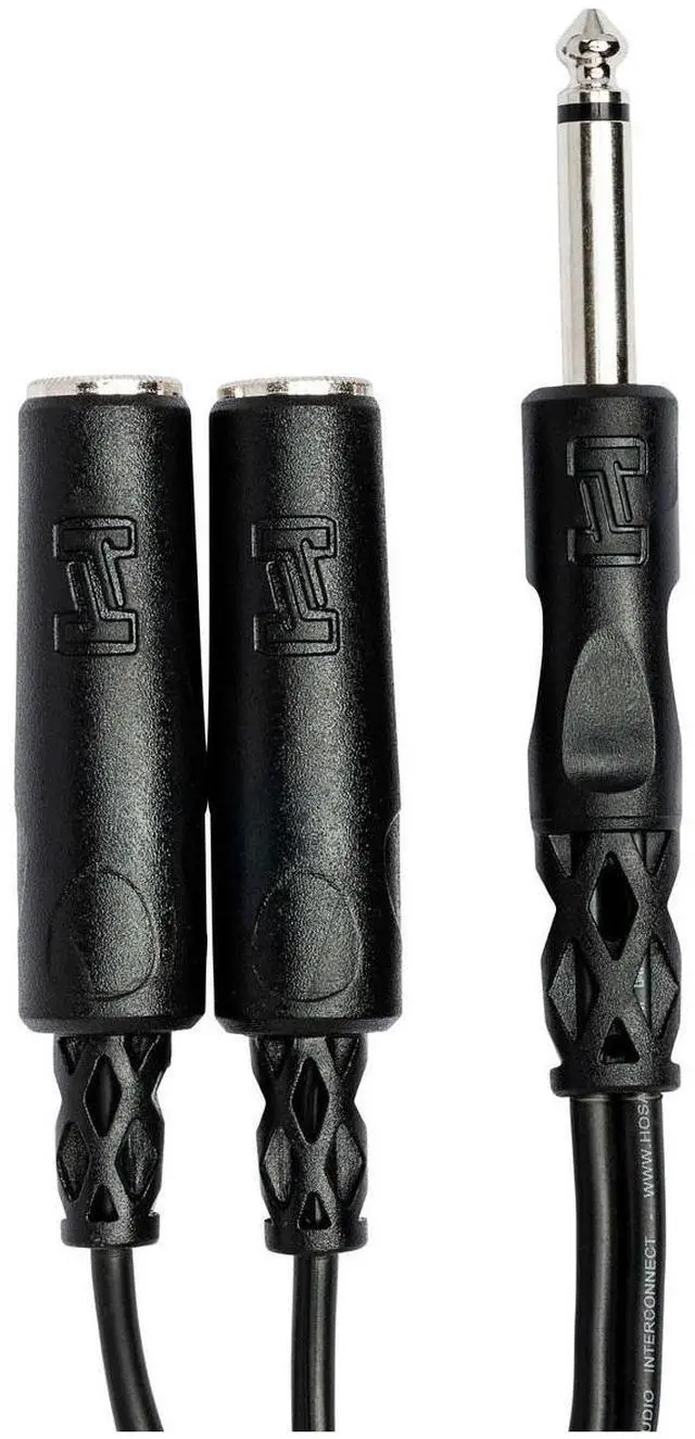 Alt view image 8 of 8 - HOSA - YPP-111 - Y Cable - 1/4 in TS to Dual 1/4 in TSF