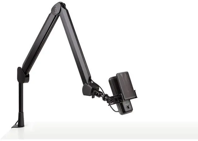 Alt view image 18 of 20 - Elgato Wave Mic Arm – Swivel Suspension Boom, Hidden Cable Channels, Versatile Desk clamp, counterweight, 1/4“-3/8“-5/8“ mic mounts, Studio, Broadcast, Streaming, Work from Home, Professional mic arm
