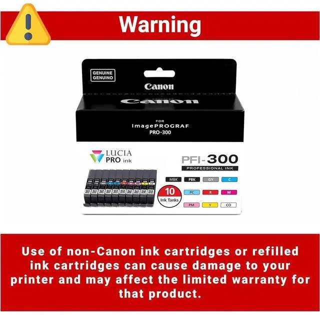 Alt view image 4 of 6 - Canon 2 Pack PFI-300 14.4ml 10 Color Ink Pack