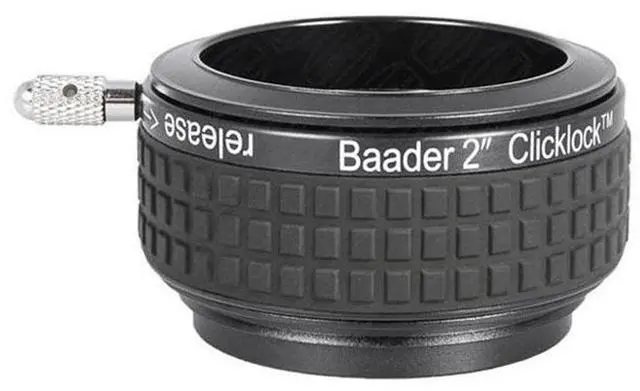 Main image of Baader Planetarium 2" Clicklock Eyepiece Clamp with S58 Dovetail for All 2" BDS Diamond Steel track Focusers