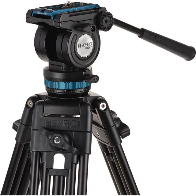 Alt view image 16 of 20 - Benro Video Tripod with Head 15lb Payload Continuous Pan Drag (KH26PC)