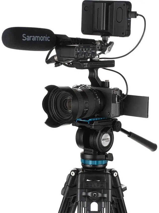 Alt view image 19 of 20 - Benro Video Tripod with Head 15lb Payload Continuous Pan Drag (KH26PC)