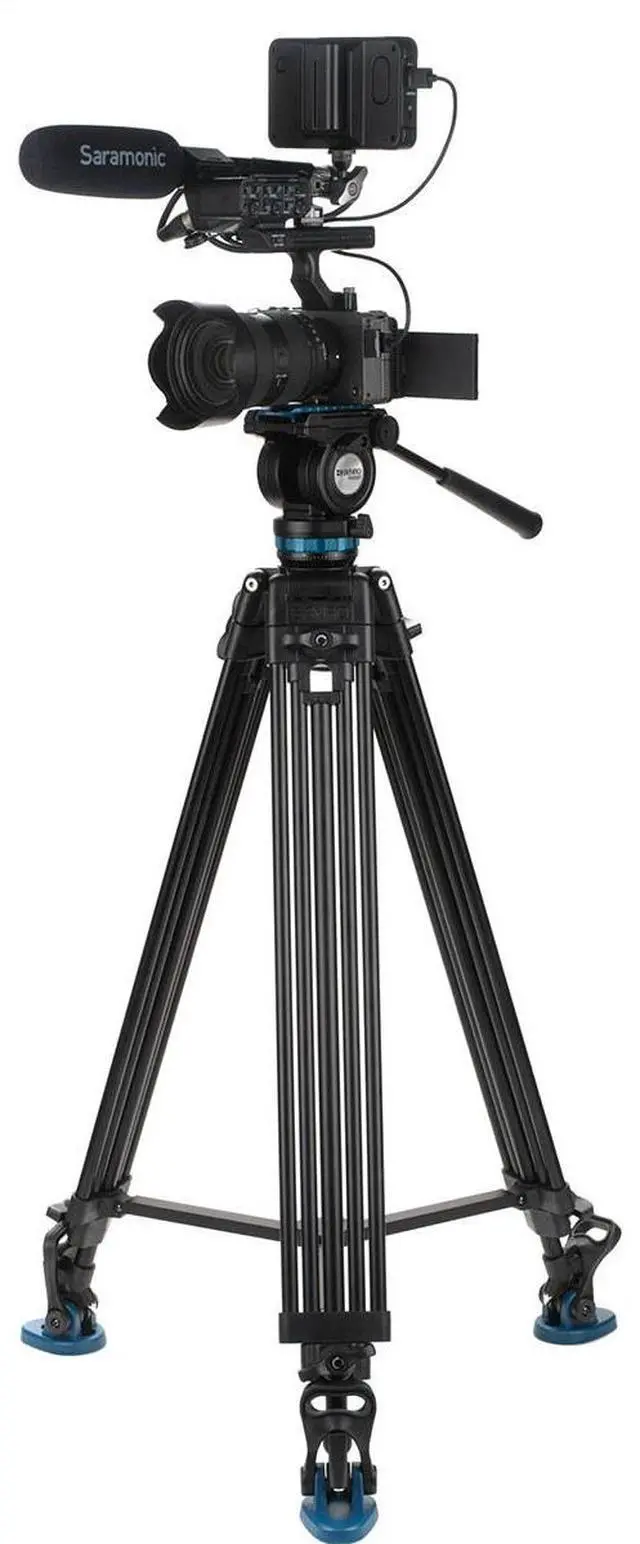 Alt view image 20 of 20 - Benro Video Tripod with Head 15lb Payload Continuous Pan Drag (KH26PC)