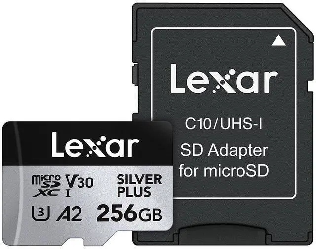 Alt view image 9 of 9 - Lexar Micro SD Professional SILVER PLUS Flash Memory Card 256GB