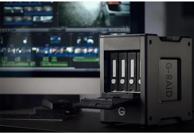 Alt view image 5 of 5 - SanDisk Professional G-RAID Shuttle 4-Bay Thunderbolt 3 and USB-C RAID Array with 96TB (4x 24TB) Removable HDD