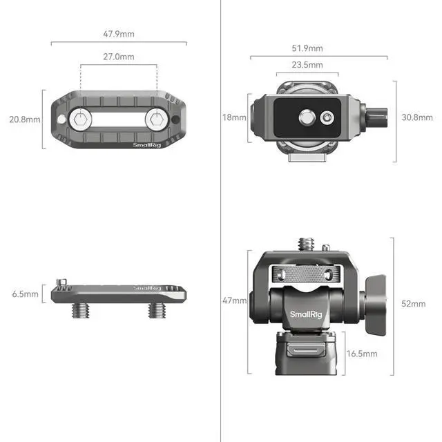 Alt view image 2 of 6 - SmallRig HawkLock H21 Quick Release Monitor Support with NATO Clamp