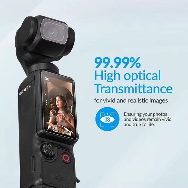 Alt view image 3 of 7 - Aries Screen Protector for DJI Osmo Pocket 3 Creator Combo