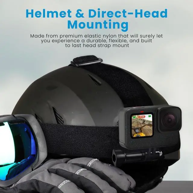 Alt view image 3 of 7 - Froggi Head Strap Mount for GoPro HERO 13, 12, 11, 10, 9, 8 Camera