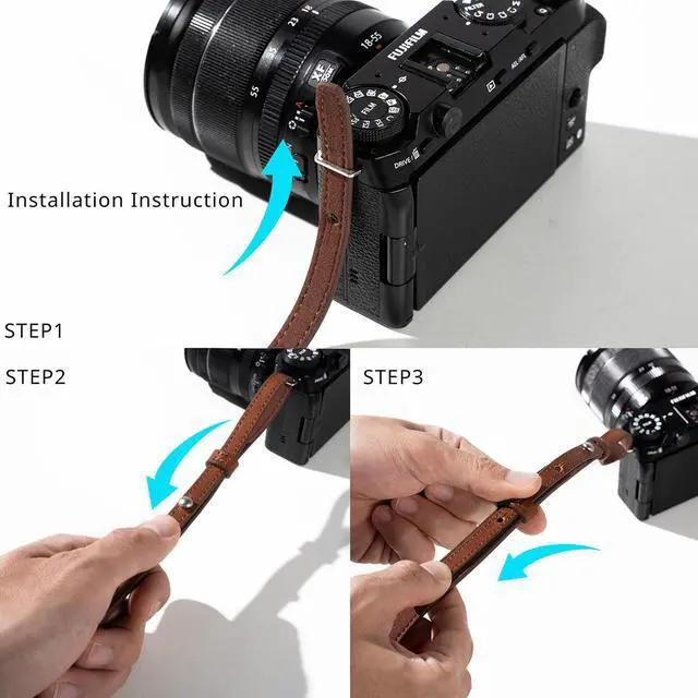 Alt view image 3 of 7 - SmallRig Universal Leather Camera Shoulder Strap, Brown