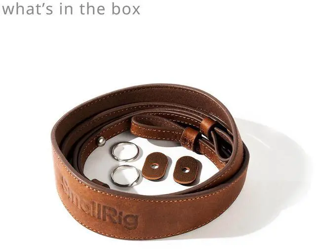 Alt view image 2 of 7 - SmallRig Universal Leather Camera Shoulder Strap, Brown