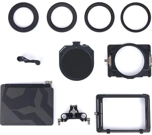 Alt view image 4 of 8 - Tilta Mirage Matte Box Vnd Kit | Includes 95Mm Variable Nd Filter | 4"" X 5.6"" And New 95Mm Circular Filters | 67/72/77/82Mm Adapter Rings | Lightweight | Cartridge Filter Design