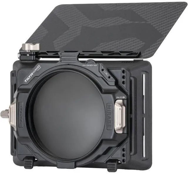 Alt view image 2 of 8 - Tilta Mirage Matte Box Vnd Kit | Includes 95Mm Variable Nd Filter | 4"" X 5.6"" And New 95Mm Circular Filters | 67/72/77/82Mm Adapter Rings | Lightweight | Cartridge Filter Design