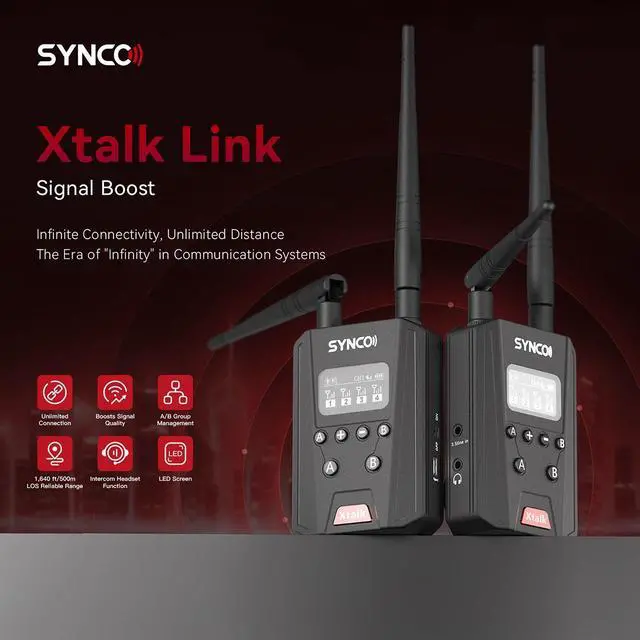 Alt view image 7 of 7 - Synco Audio Xtalk Link Hub for Two Way Communication Headset