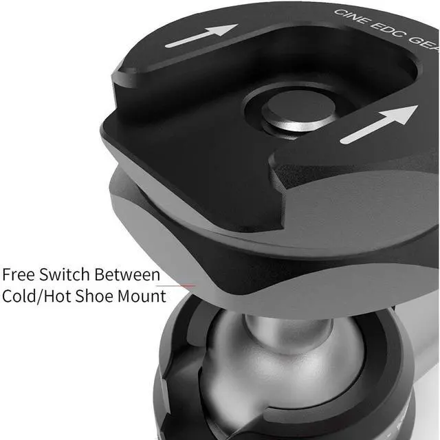 Alt view image 6 of 7 - AndyCine Mini Ball Head with Cold Shoe Adapter to 1/4"-20 Mount