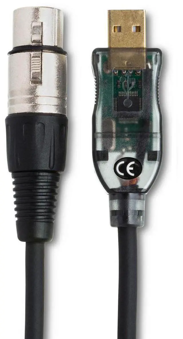 Alt view image 8 of 9 - Hosa Tracklink Microphone to USB Interface, XLR3F to USB Type A, 10 ft