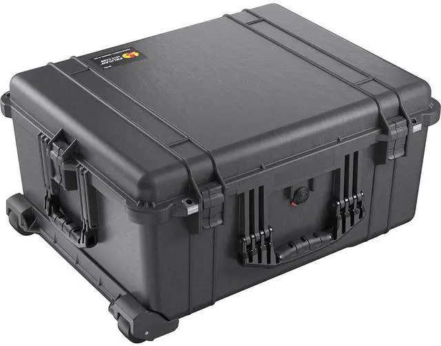 Alt view image 2 of 4 - Jason Cases Hard Rolling Case with Wheels and Pull-Out Handle for Sony FS7 Camera, Blue Overlay
